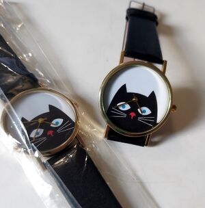 Unisex Black Cat Watch (1)